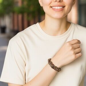 Boho leather wrap bracelet brand new with gift box